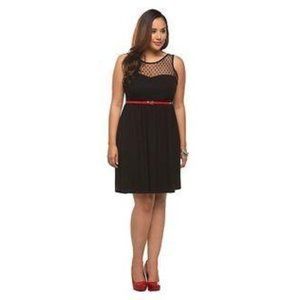 Torrid Black Dress Polka Dot Sweetheart Neck 14